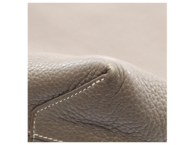 Hermès Double Sens 45 Leder Tote Bag Grau - Ansicht 3
