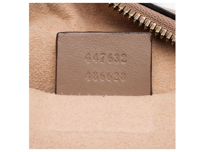 Bolso de cámara pequeño Gucci Matelassé de cuero GG Marmont Castaño Beige - vista 6