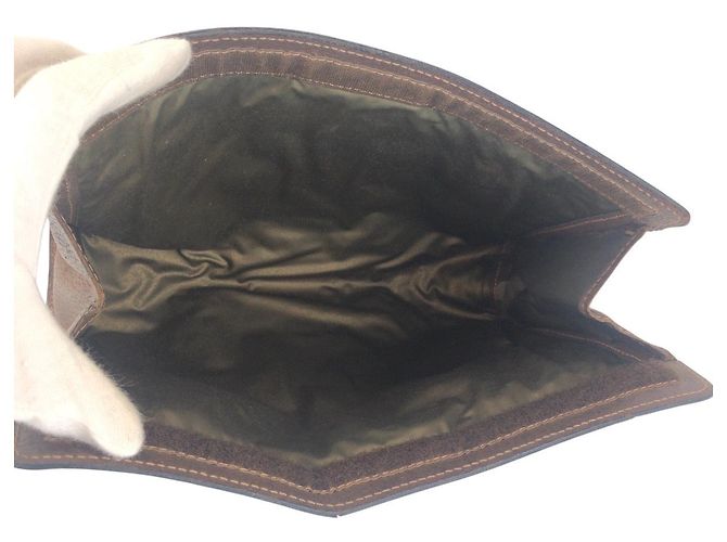 Clutch in pelle GG Supreme vintage di Gucci - vista 9