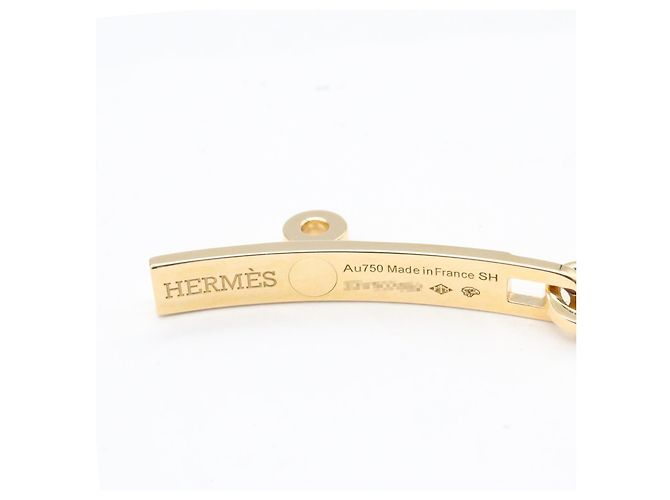 Bracciale Kelly Chain PM in Oro Giallo K18 con Diamanti di Hermès D'oro Metallico - vista 2