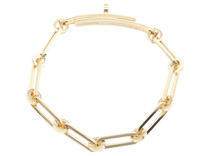 Bracciale Kelly Chain PM in Oro Giallo K18 con Diamanti di Hermès D'oro Metallico - vista 5