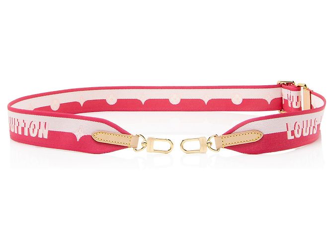 Bandoulière 20 en jacquard avec logo Louis Vuitton Rose - vue 2
