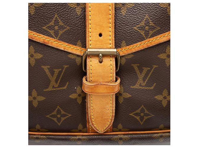 Louis Vuitton Vintage Monogramm Canvas Saumur 35 Umhängetasche Braun - Ansicht 10