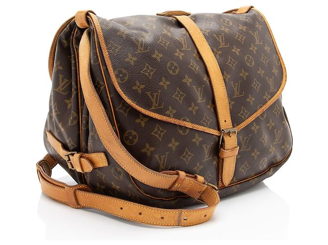 Louis Vuitton Vintage Monogramm Canvas Saumur 35 Umhängetasche Braun - Ansicht 2