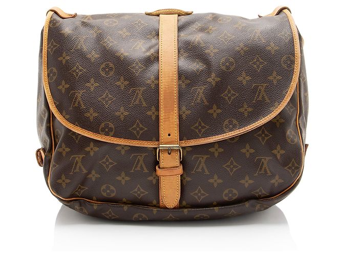 Louis Vuitton Vintage Monogramm Canvas Saumur 35 Umhängetasche Braun - Ansicht 3