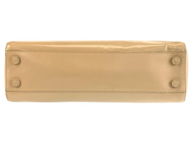 Borsa Tote in Pelle Prada Marrone Beige - vista 10