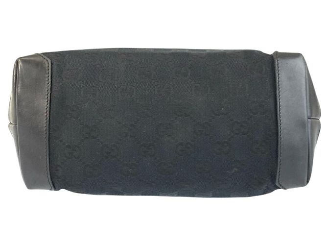 Gucci GG Canvas Leder Tragetasche Schwarz - Ansicht 10