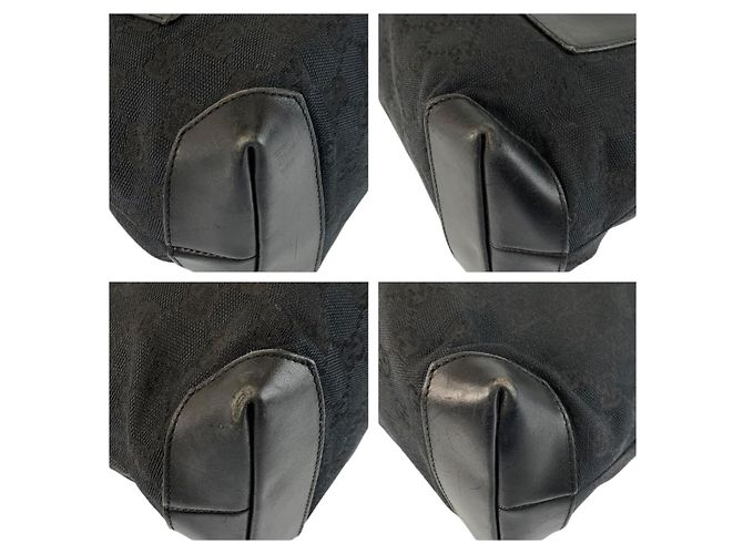 Gucci GG Canvas Leder Tragetasche Schwarz - Ansicht 4
