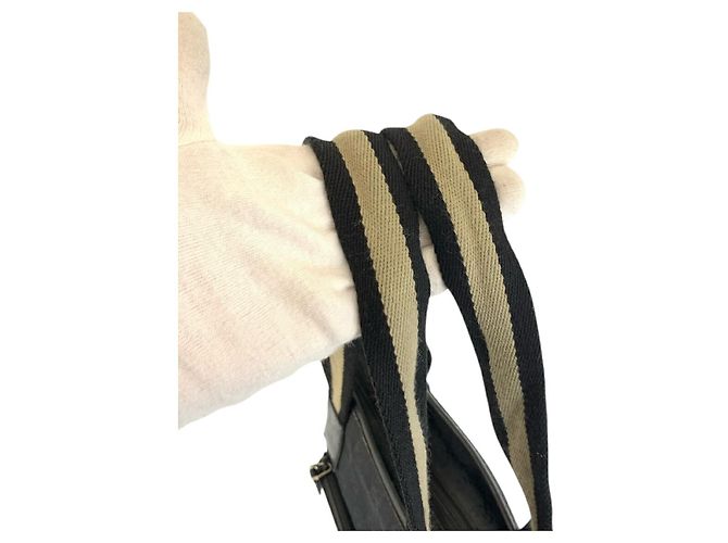 Gucci GG Canvas Leder Tragetasche Schwarz - Ansicht 8