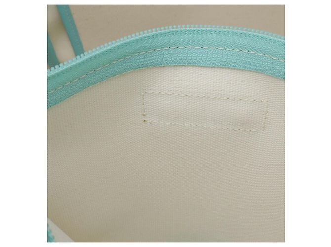 Tiffany & Co Canvas-Leder-Shopper Weiß - Ansicht 7
