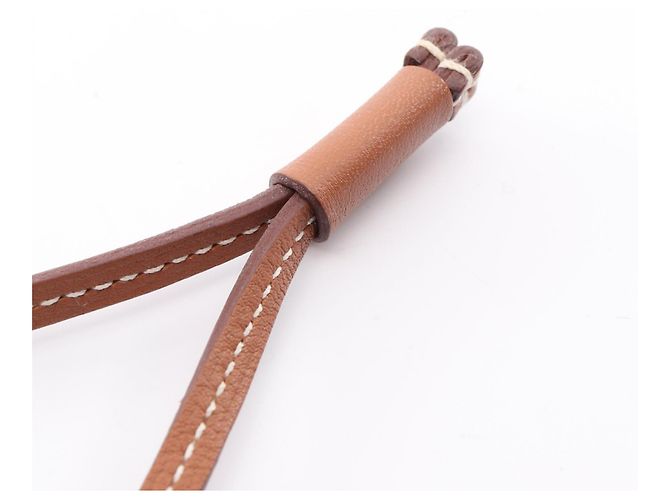 Hermès Collana Hermes Kelly GM Placcata Oro Pelle Marrone - vista 5