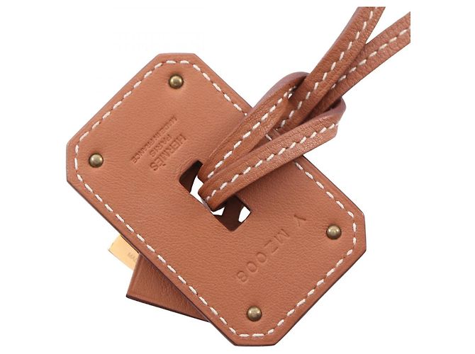 Hermès Collana Hermes Kelly GM Placcata Oro Pelle Marrone - vista 7