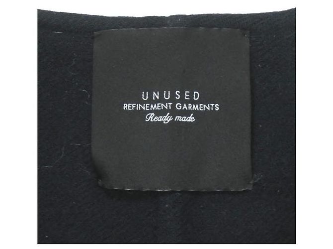 Autre Marque Abrigo de Lana Sin Cuello UNUSED Azul Azul marino - vista 3