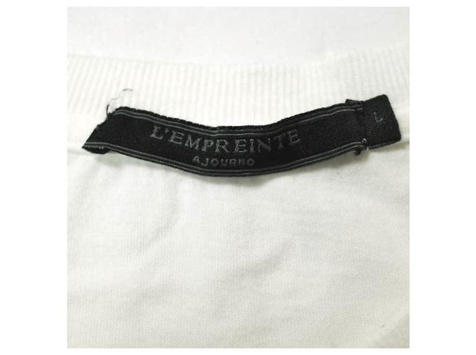Autre Marque L'EMPREINTE Baumwoll-T-Shirt Weiß - Ansicht 3