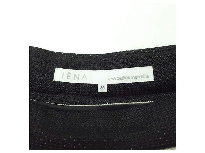 Autre Marque Falda de lana y acrílico IENA Negro Beige - vista 3
