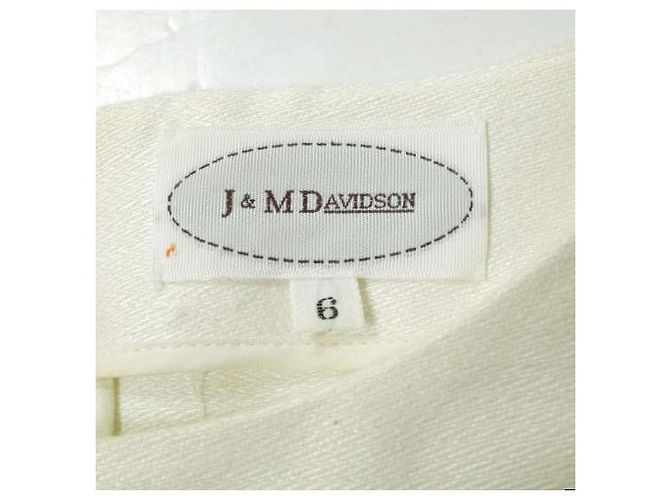 Autre Marque Abito in cotone e lino J&M Davidson Bianco Bianco sporco - vista 3