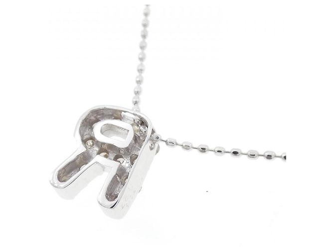 Autre Marque Halskette aus Weißgold Au750 mit Initiale R aus Diamant Silber - Ansicht 4