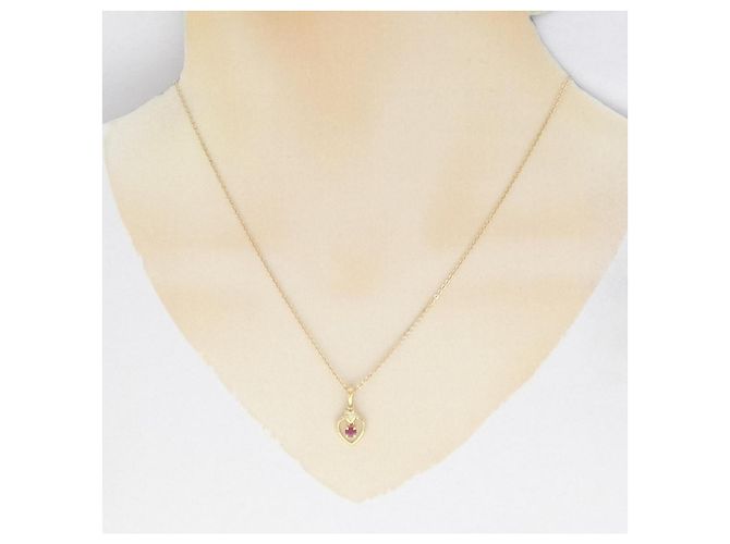 Autre Marque Collana in oro giallo Au750 con rubini e diamanti D'oro - vista 6
