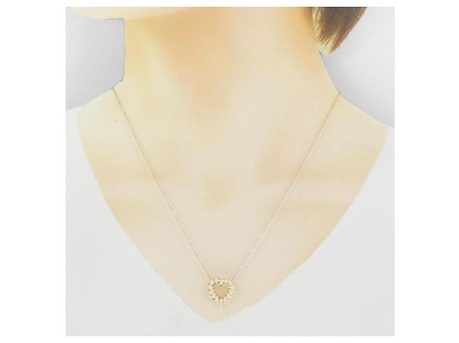 Autre Marque Collana in perle Akoya a forma di cuore Au750 D'oro - vista 6