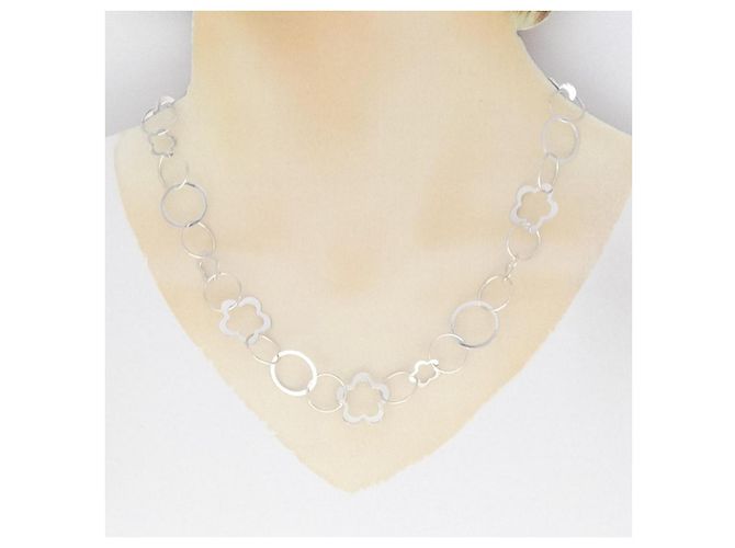 Autre Marque Collana in oro bianco 14 carati Argento - vista 6