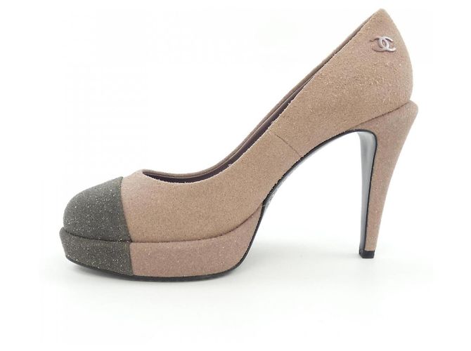 Décolleté Chanel G27920 Marrone Rosa - vista 2