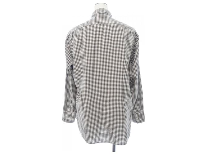 Autre Marque Camisa de algodón Eleventy Castaño Blanco - vista 2