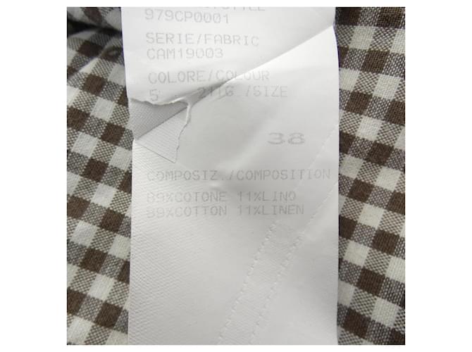 Autre Marque Camisa de algodón Eleventy Castaño Blanco - vista 3