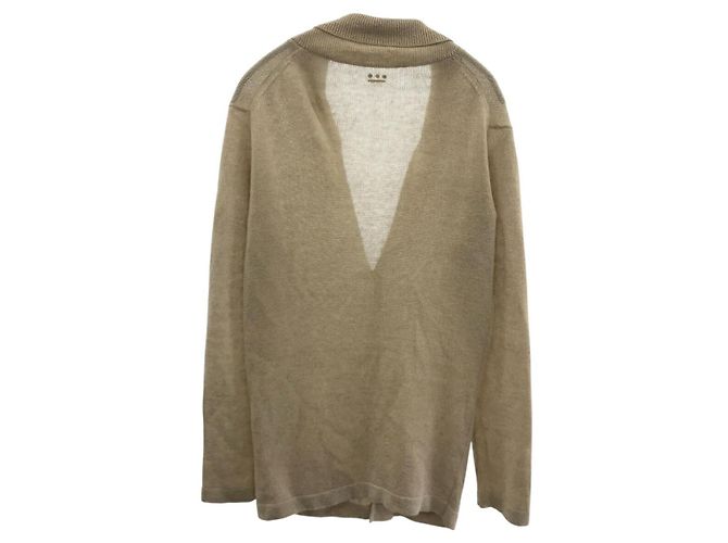 Autre Marque Cárdigan de lino tres puntos Beige Crudo - vista 2