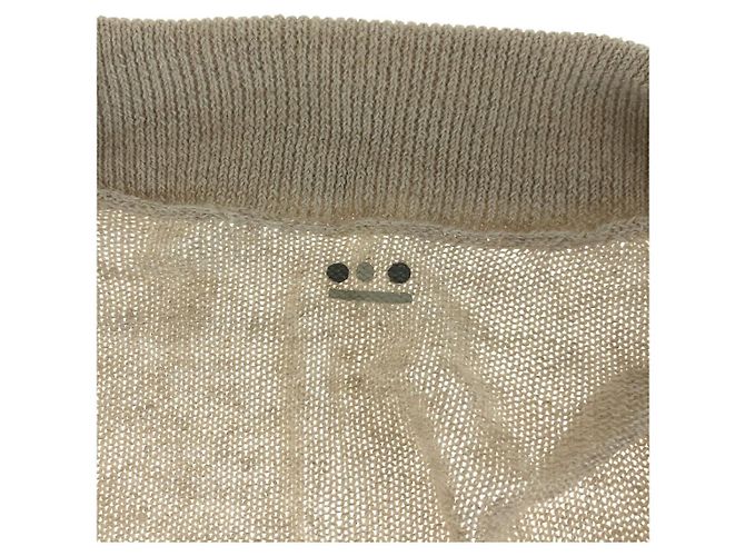 Autre Marque Cárdigan de lino tres puntos Beige Crudo - vista 3