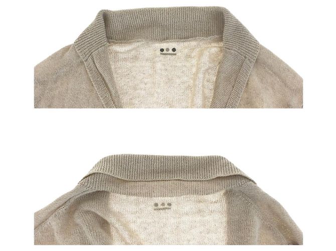 Autre Marque Cárdigan de lino tres puntos Beige Crudo - vista 5