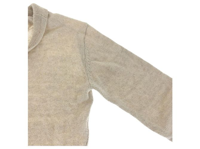 Autre Marque Cárdigan de lino tres puntos Beige Crudo - vista 7
