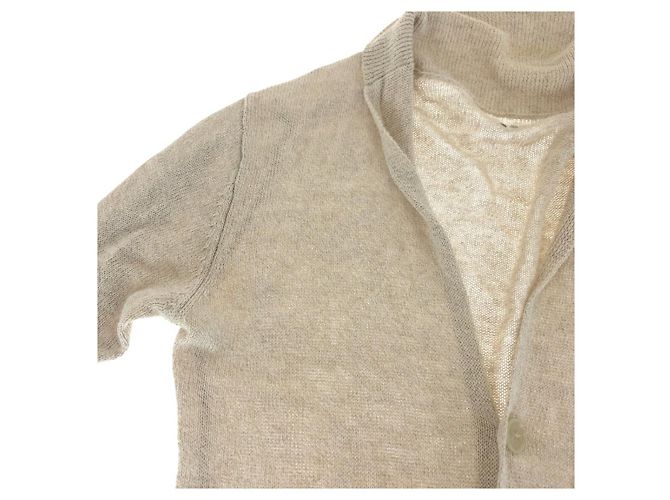 Autre Marque Cárdigan de lino tres puntos Beige Crudo - vista 8