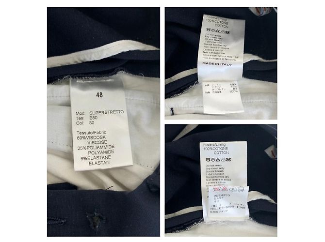 Autre Marque Pantalones de algodón BERNARDO GIUSTI Azul Azul marino - vista 4