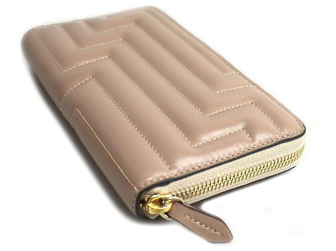 Jimmy Choo PIPPA Lederlanger Geldbeutel Beige - Ansicht 2