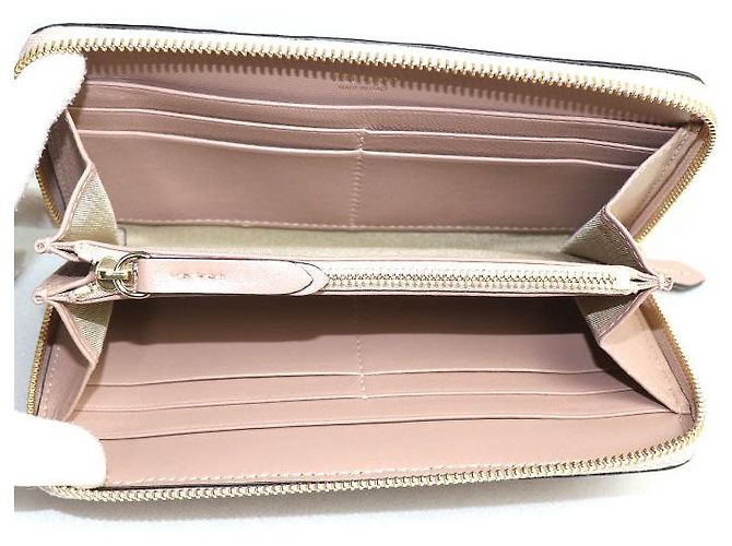 Jimmy Choo PIPPA Lederlanger Geldbeutel Beige - Ansicht 3
