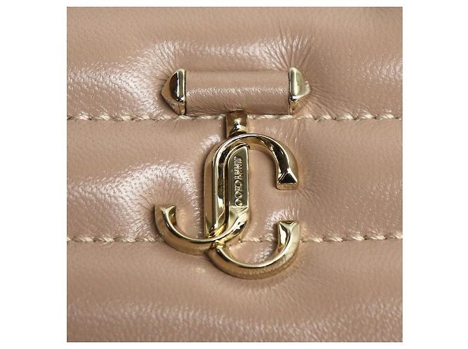 Jimmy Choo PIPPA Lederlanger Geldbeutel Beige - Ansicht 6