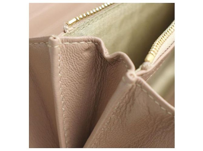 Jimmy Choo PIPPA Lederlanger Geldbeutel Beige - Ansicht 7