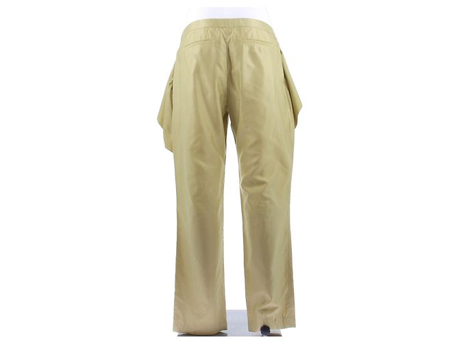 Pantalones Dries Van Noten Verde Amarillo de Algodón - vista 2