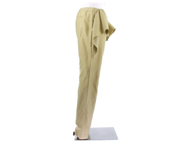 Pantalones Dries Van Noten Verde Amarillo de Algodón - vista 3