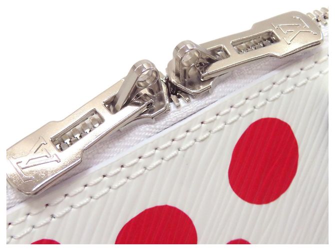 Borsa Louis Vuitton Alma BB Yayoi Kusama Bianco Rosso - vista 10