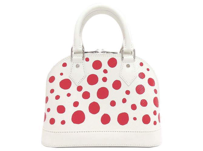 Borsa Louis Vuitton Alma BB Yayoi Kusama Bianco Rosso - vista 2