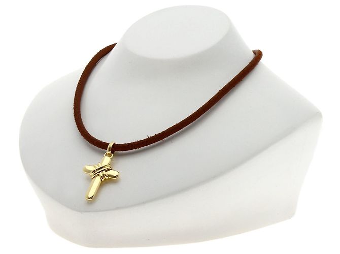 Bulgari Collana choker croce in oro giallo 18K Bvlgari - vista 7
