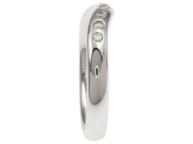Tiffany & Co. Diamantring mit gebogenem Band aus Platin 950 - Ansicht 3