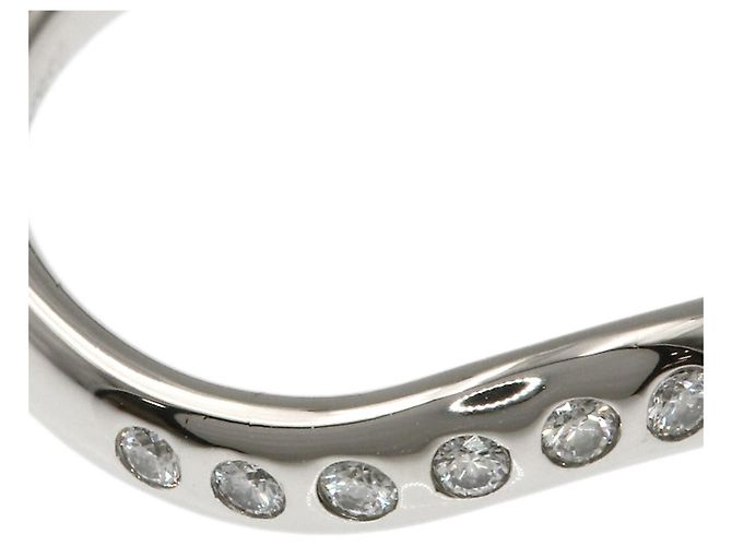 Tiffany & Co. Diamantring mit gebogenem Band aus Platin 950 - Ansicht 8