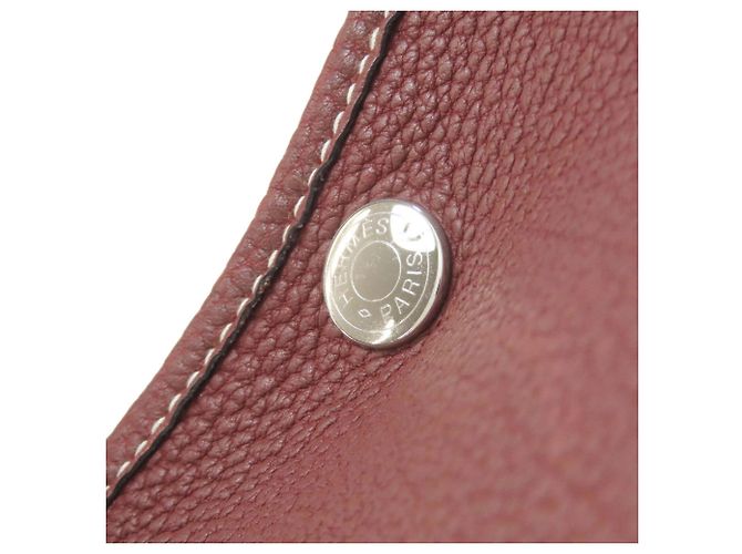 Borsa Hermès Garden Party TPM in pelle Negonda rossa Rosso - vista 14