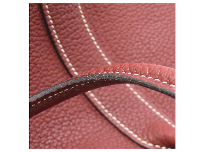Borsa Hermès Garden Party TPM in pelle Negonda rossa Rosso - vista 16