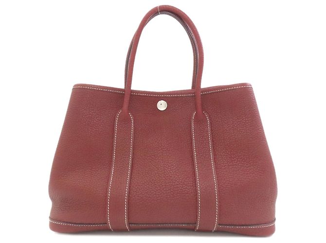 Borsa Hermès Garden Party TPM in pelle Negonda rossa Rosso - vista 2