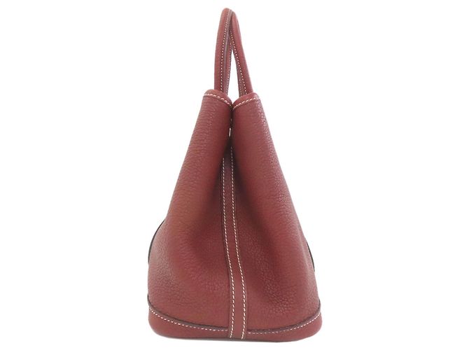 Borsa Hermès Garden Party TPM in pelle Negonda rossa Rosso - vista 3