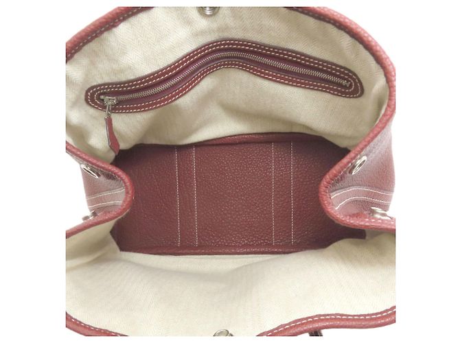 Borsa Hermès Garden Party TPM in pelle Negonda rossa Rosso - vista 5