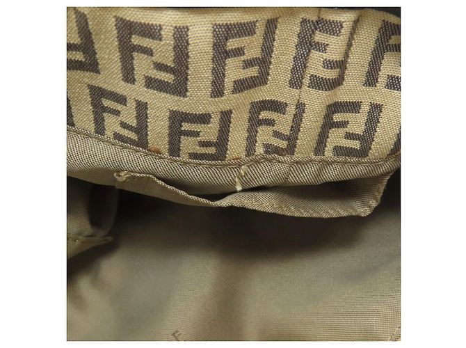 Fendi Zucca-Muster Tote Bag Schwarz Beige - Ansicht 11